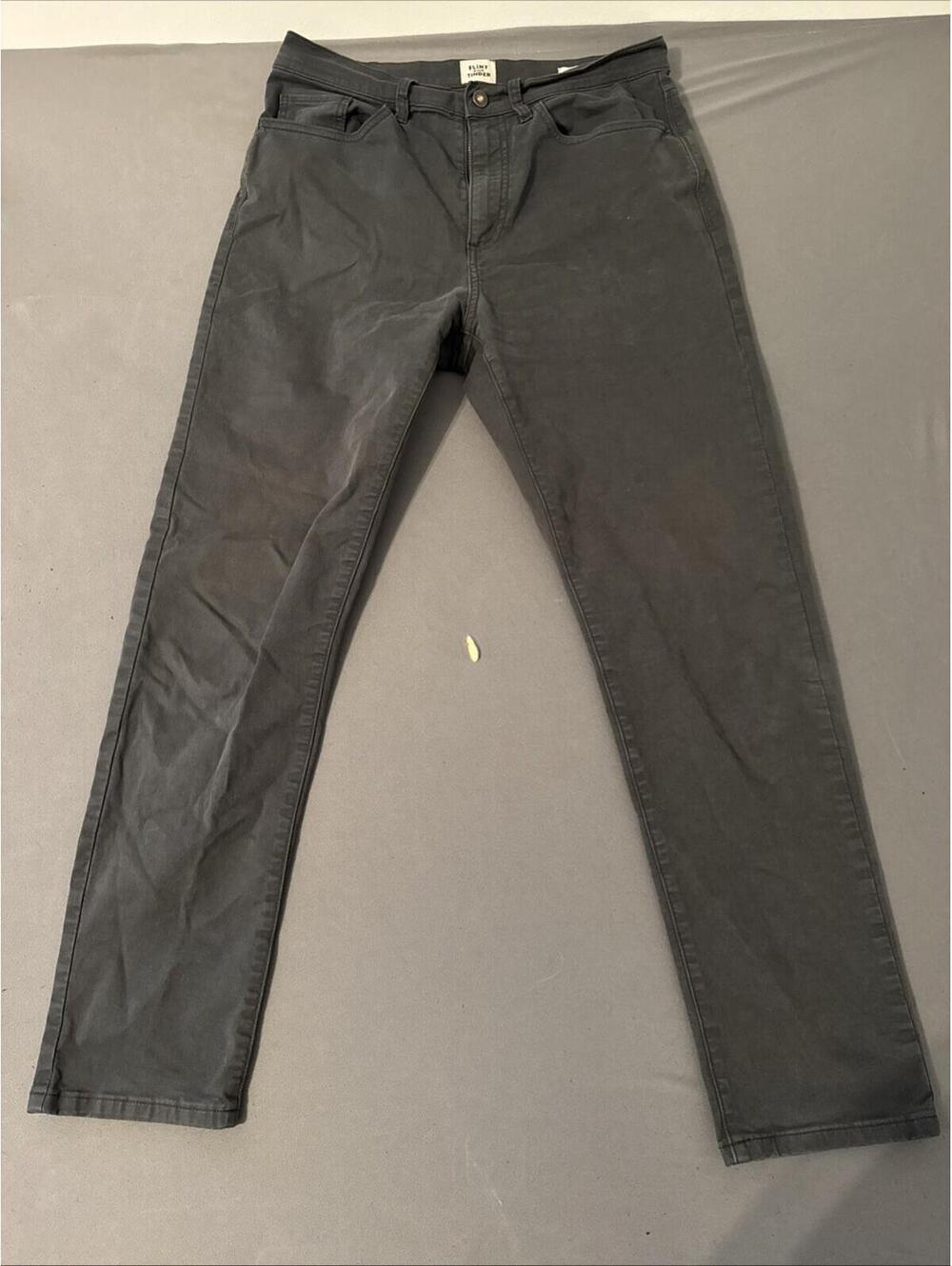 Flint and Tinder 365 5-Pocket Pant Mens 31x30 Gray Tapered Fit F-510017